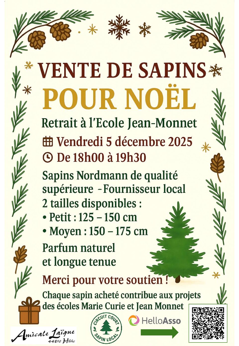 Vente de sapins ouverte !
